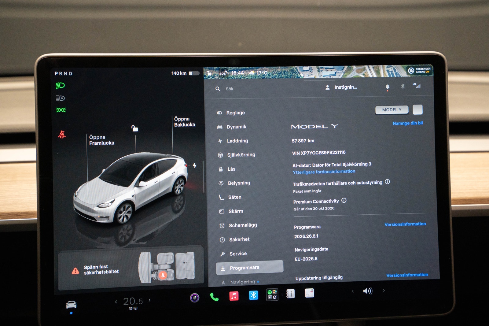 Tesla Model Y Standard Range RWD DRAG PANO LÄDER 1-ÄGARE MOMS 2023 - miniatyr 20