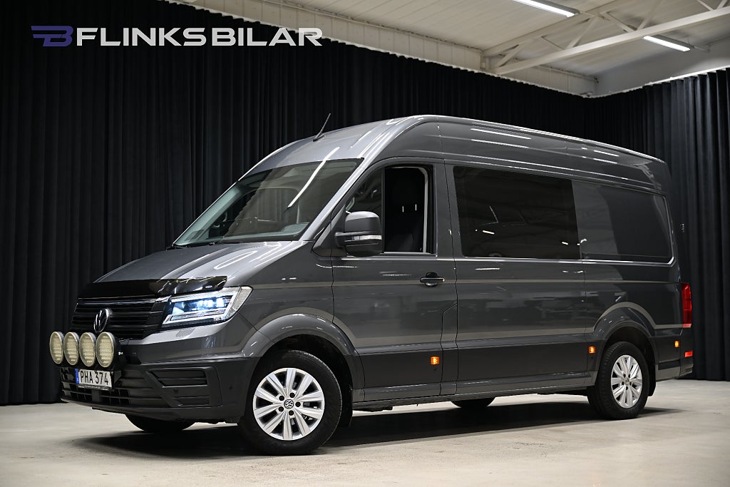 Volkswagen crafter 177HK Automat|Crossbuss|Dubbelhytt|LED|Drag|Värmare