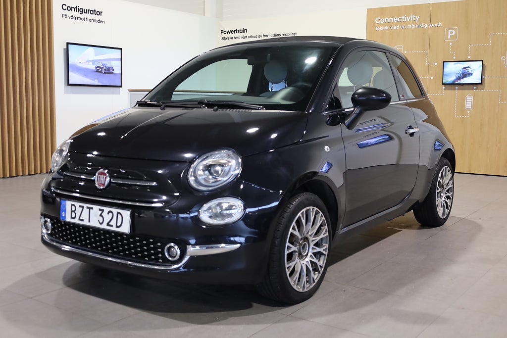 Fiat 500C 1.2 CAB AUT Lounge PDC Blåtand K-rems bytt 2021