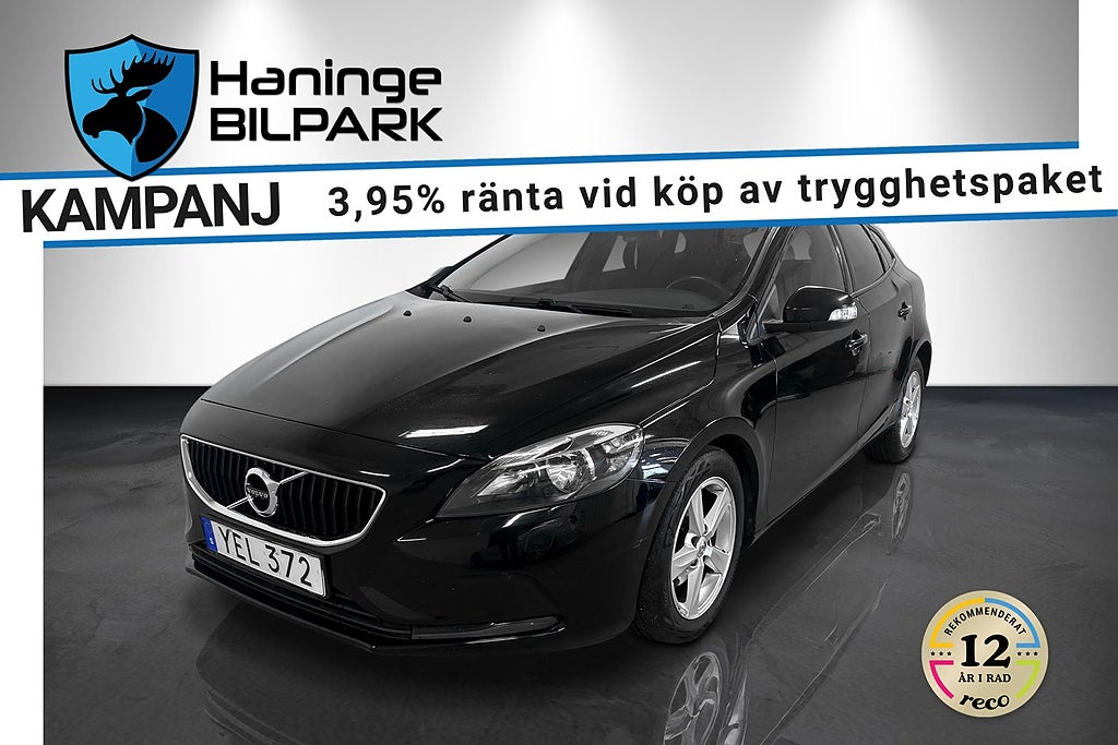 Volvo V40 D2 /KAMREMSBYTT/ SUPERDEAL 3.95%/ PDC / BT /
