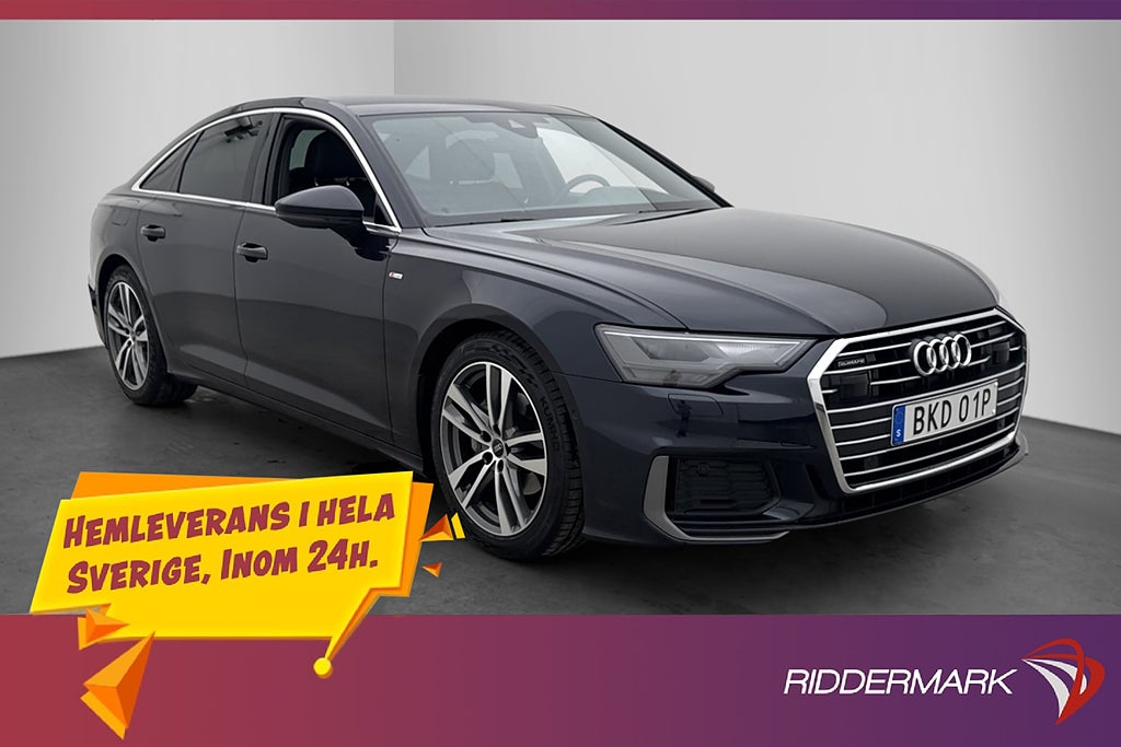 Audi A6 Sedan 40 TDI Q 204hk S-Line Dragkrok Värmare Navi