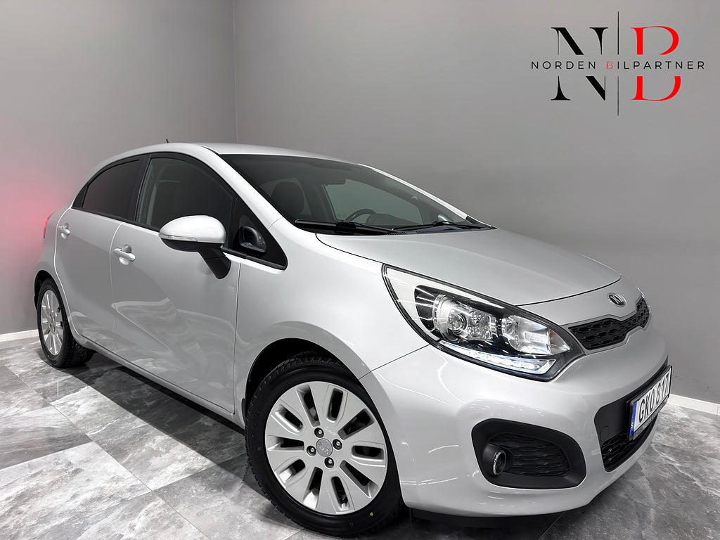 Kia Rio 1.2 CVVT Rattvärme/BT/Fullservad/Låga Mil/1Ägare/84HK