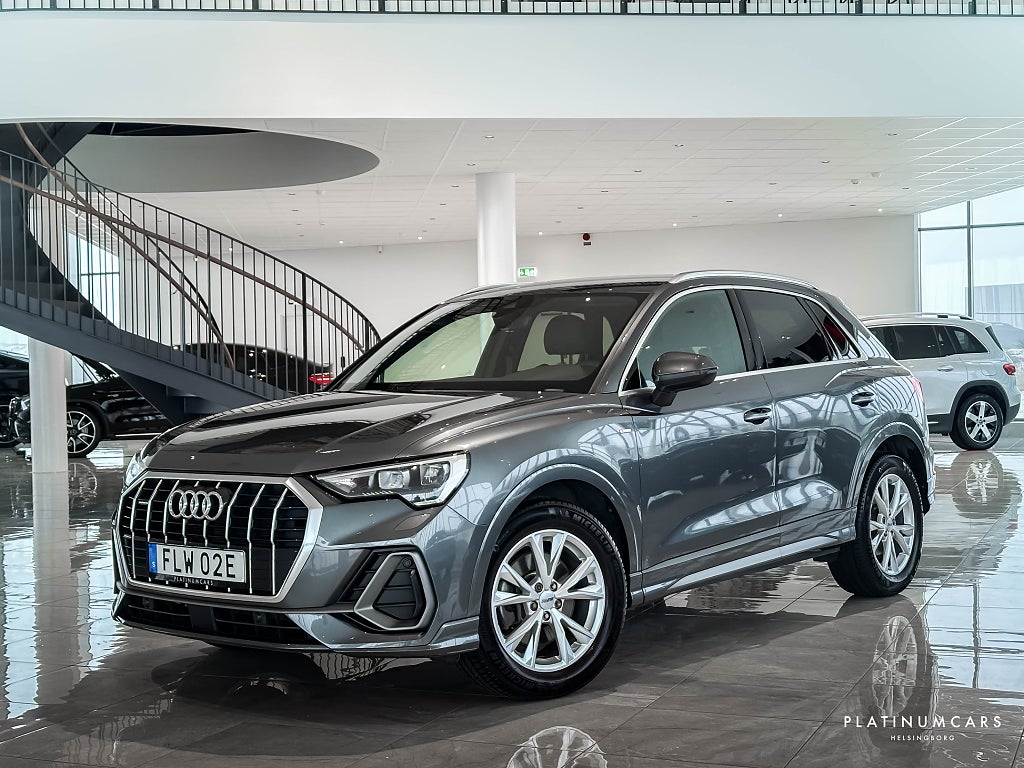 Audi Q3 40 TDI Q 2.0 S-line 200hk / LEASEBAR / Alpin / Låga mil