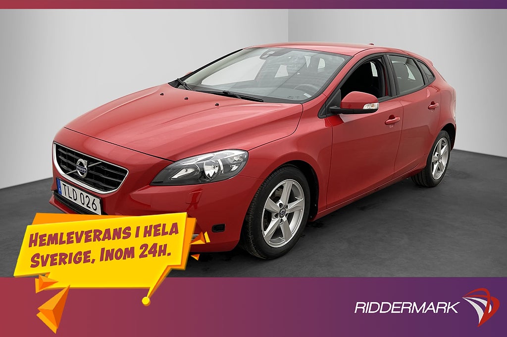 Volvo V40 T2 122hk Kinetic VOC Värmare Farthållare Dragkrok