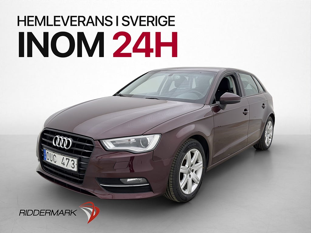 Audi A3 Sportback TDI Quattro 184hk Bluetooth 0.49 l/mil