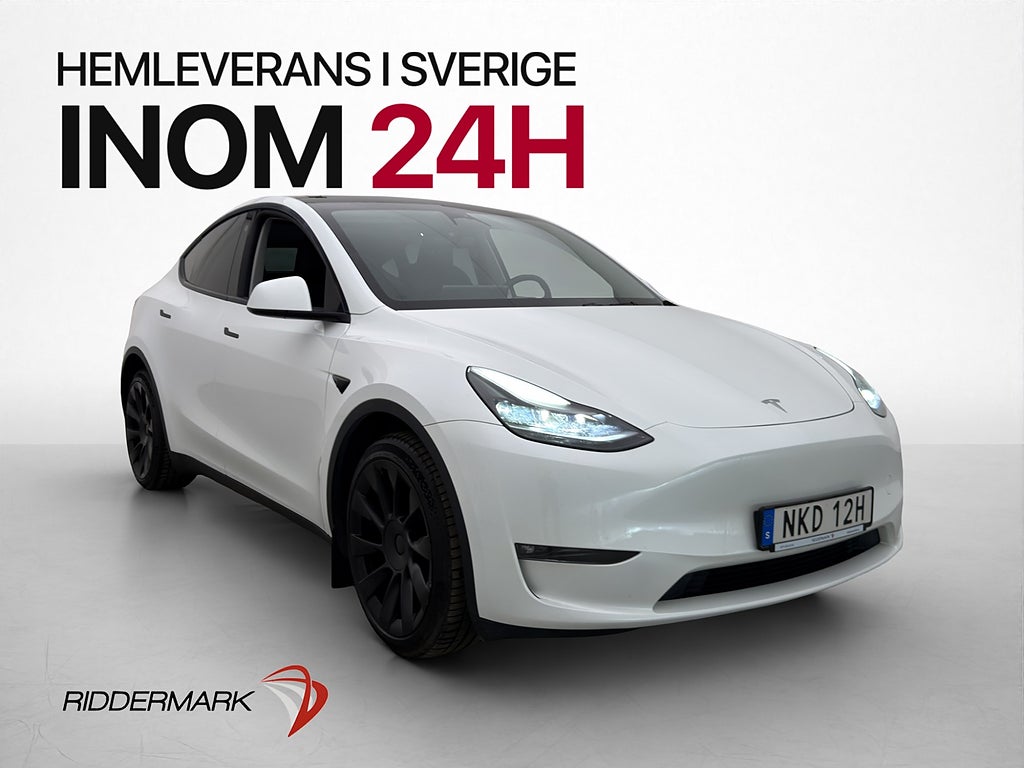 Tesla Model Y Long Range AWD Dragkrok Svensksåld