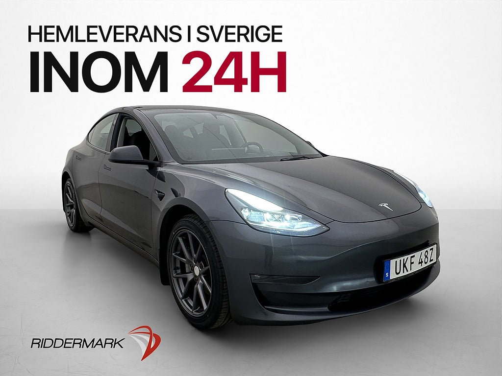 Tesla Model 3 Long Range AWD Svensksåld Pano Värmepump Navi