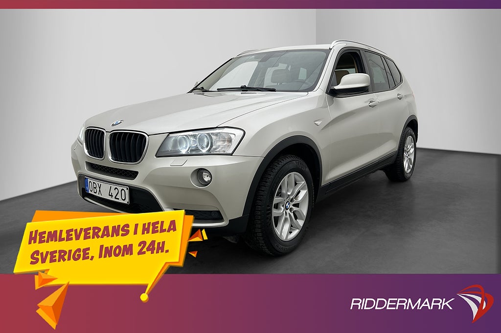 BMW X3 xDrive20d Värmare Drag Sensorer Navi Skinn