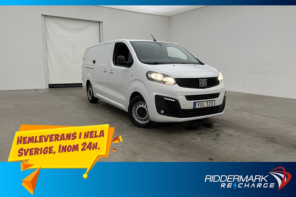 Fiat E-Scudo L3 136hk 3-Sits Farthållare CARPLAY Moms