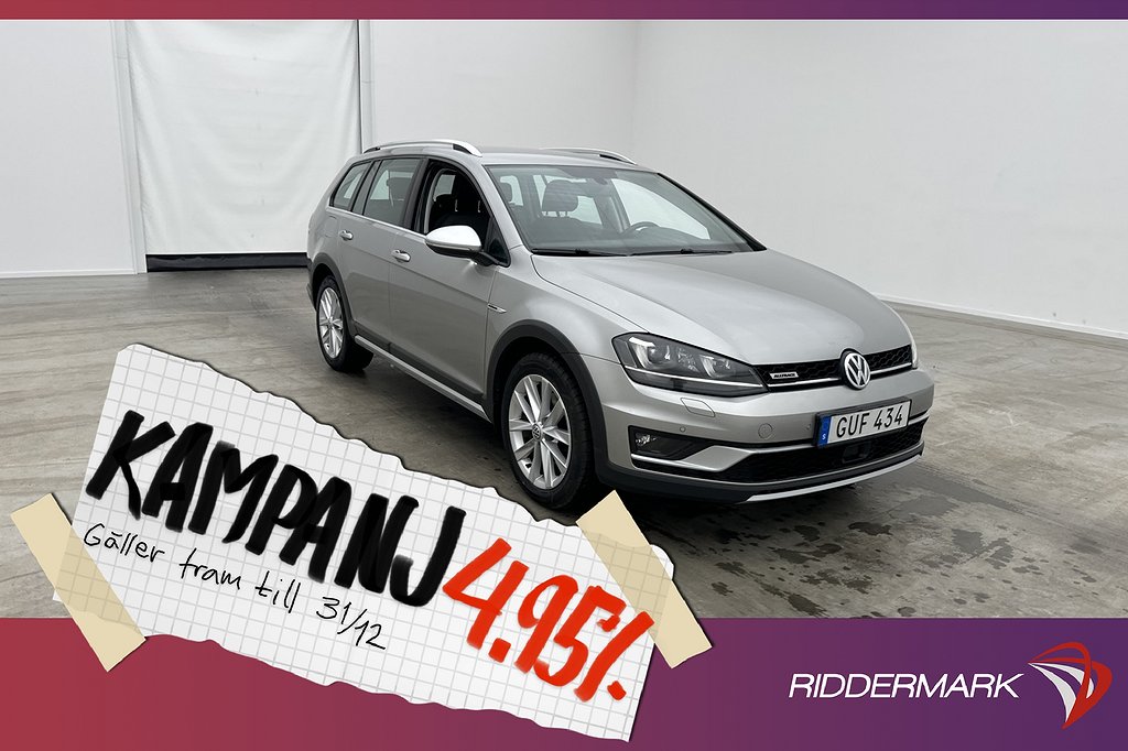 Volkswagen Golf Alltrack 2.0 TDI 4M 184hk Kame 4,95% Ränta