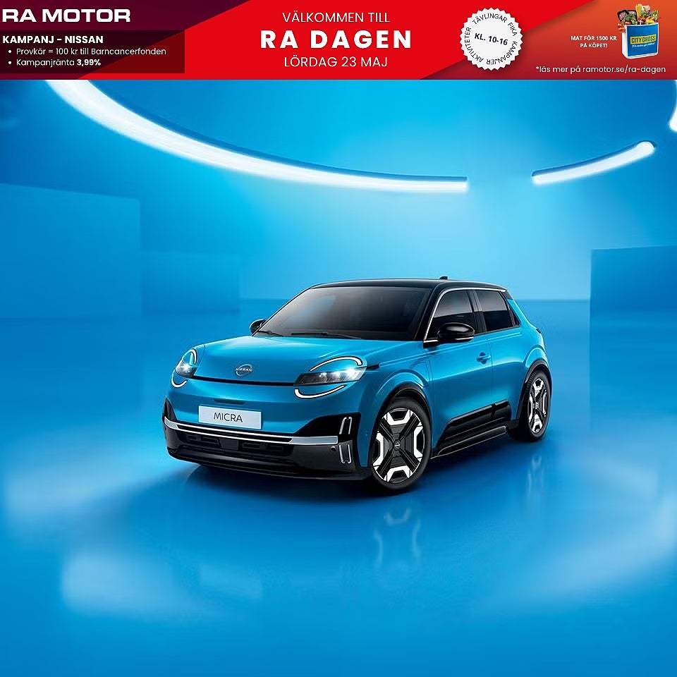 Nissan Micra 40 kWh Engage Privatleasing från 2995 kr/mån 2026