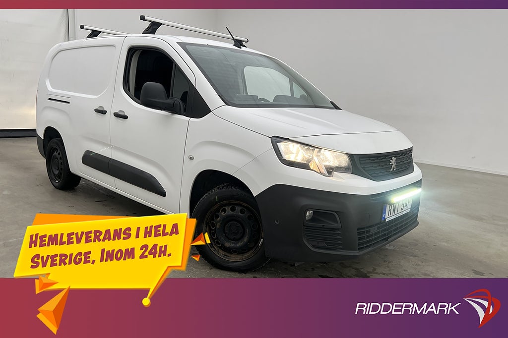 Peugeot Partner L2 1.5 Värm Ny-Kamrem Drag PDC CARPLAY Moms
