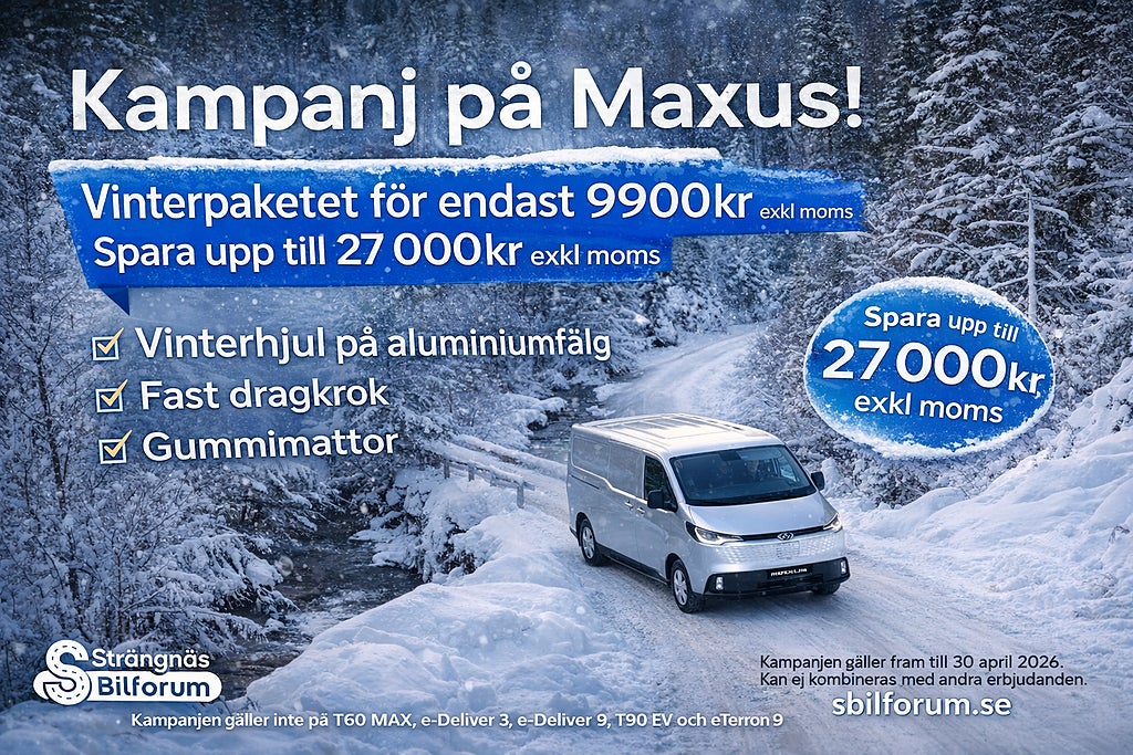 Maxus Deliver 7 2.0 TDI 150 HK 6 VXL Vinterpaket för endast 9900kr! sa