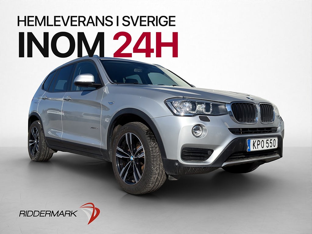 BMW X3 xDrive20d 190hk Kamera Sensorer Dragkrok