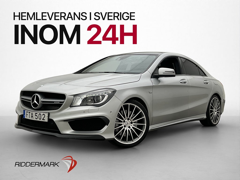Mercedes-Benz CLA 45 AMG 4M 360hk Pano H/K Skinn/Alcantara