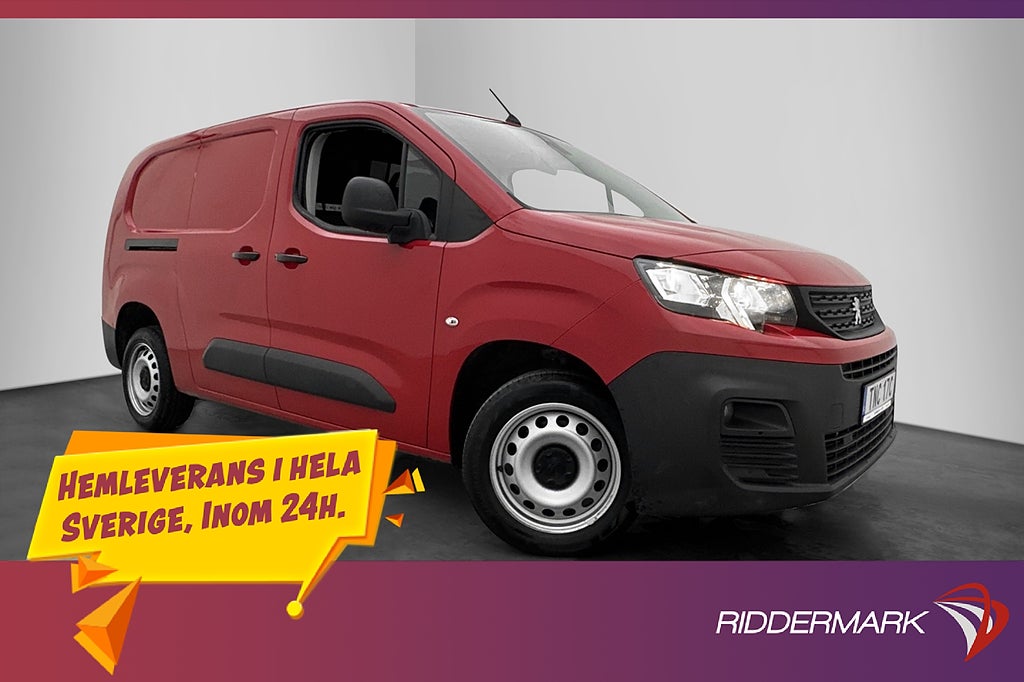 Peugeot Partner L2 130hk Ny-Kamrem Värm Drag CARPLAY MOMS