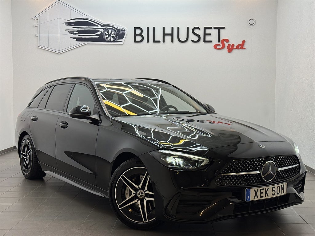 Mercedes-Benz C 220 d 200hk AMG Line Moms/NightP/AdaptivF/Navi/Bkamera/Krok