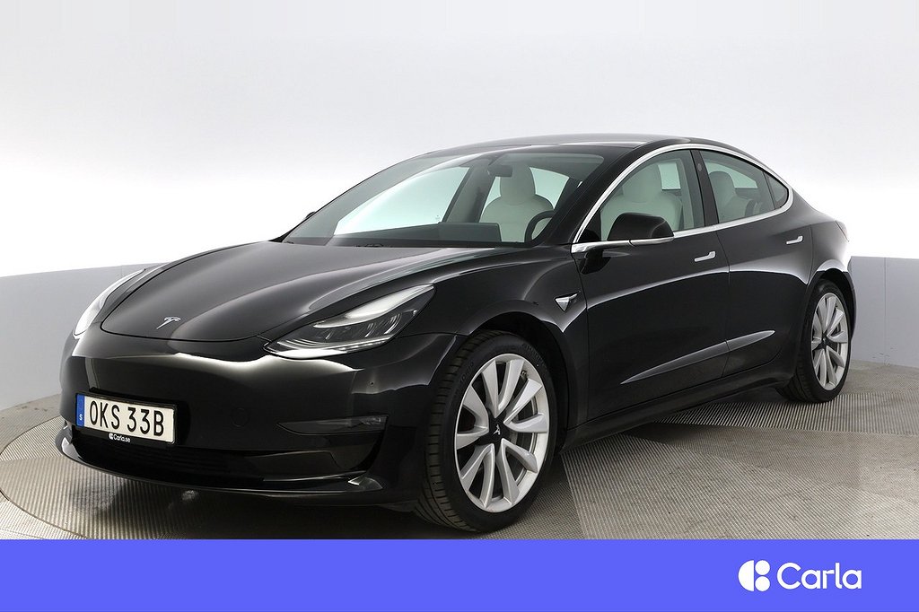 Tesla Model 3 Long Range AWD Autopilot 19" Pano Drag V-Hjul