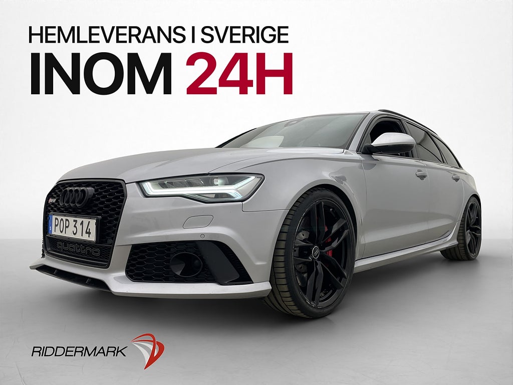 Audi RS6 4.0 V8 560hk Q BOSE Milltek Dragkrok Svensksåld
