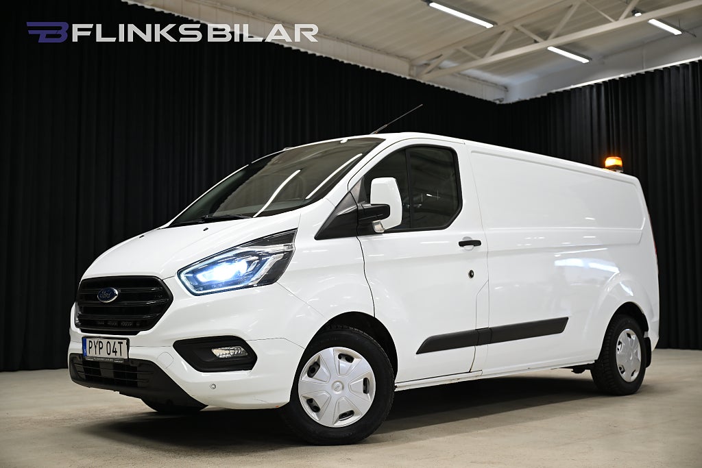 Ford transit Custom 130HK L2|Automat|Inredd|LED|Drag|Värmare|NyKamre