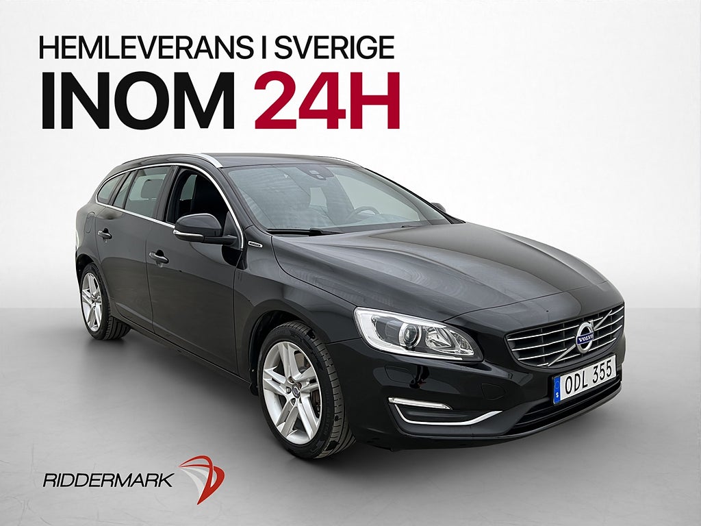 Volvo V60 D5 Plug-in AWD Summum VOC Värmare Skinn Dragkrok