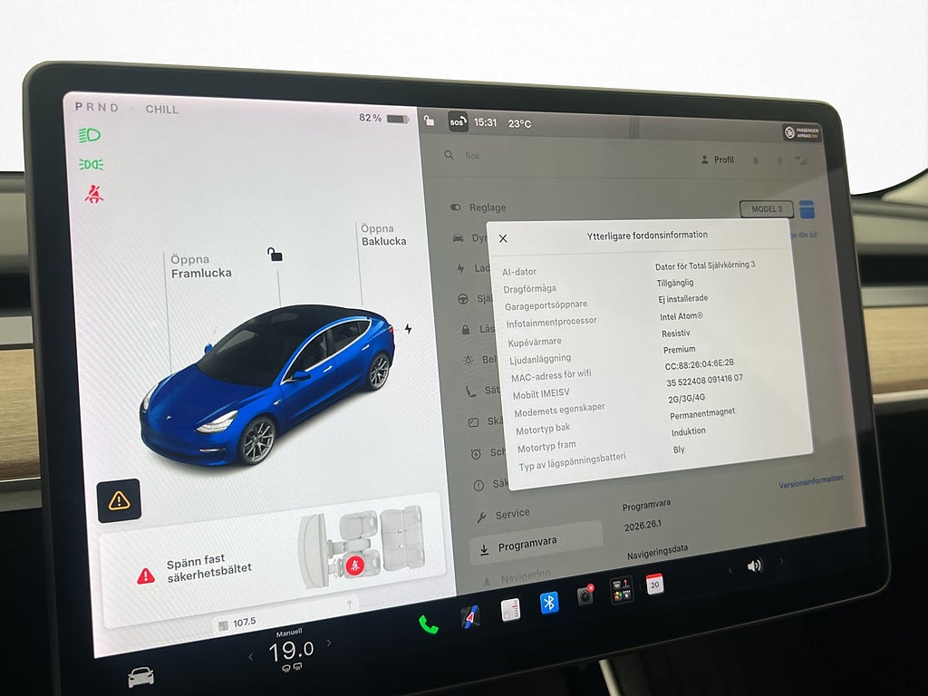 Tesla Model 3 Long Range AWD, 440hk, 2019