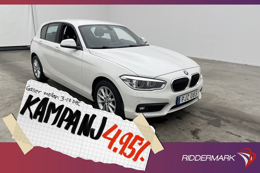 BMW 118 i 136hk Advantage Sensorer 4,95% Ränta