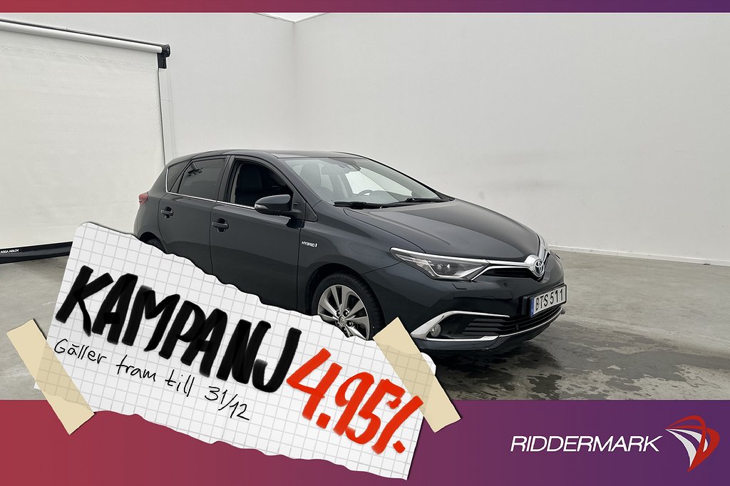 Toyota Auris Hybrid e-CVT Värmare Kamera 4,95% Ränta