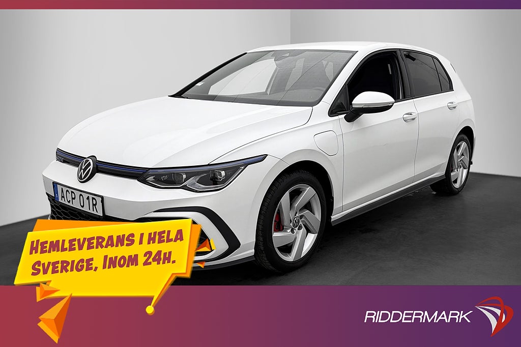 Volkswagen Golf GTE Cockpit Navi CarPlay Rattvärme Sensorer