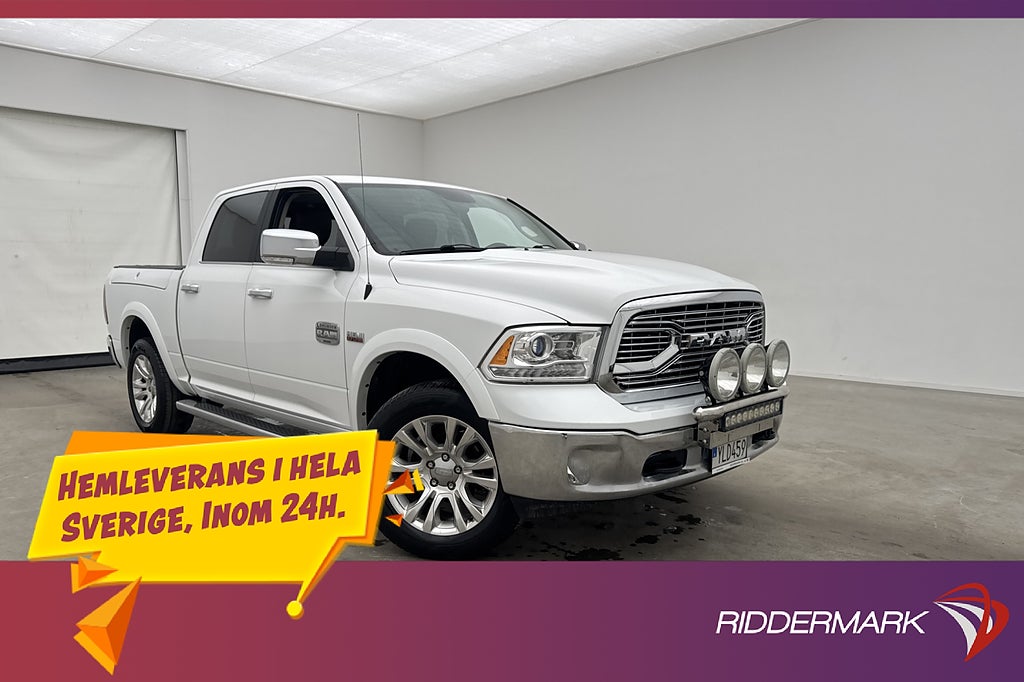 Dodge RAM LongHorn V8 4x4 Drag Luft Skinn Rambox Alpine Moms