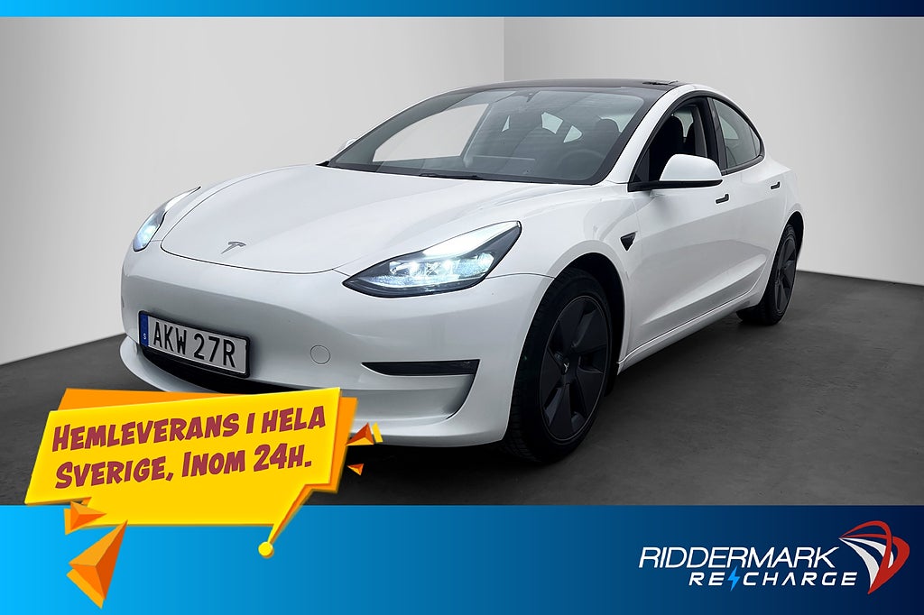 Tesla Model 3 Long Range AWD Dragkrok Autopilot Svensksåld