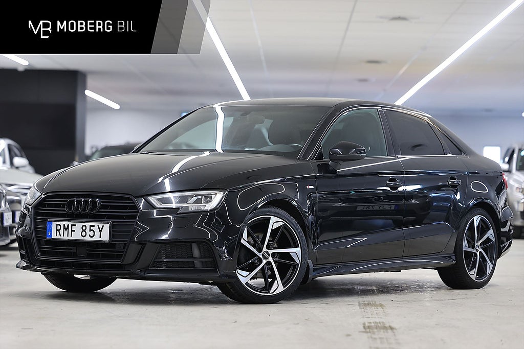 Audi A3 Sedan 35 TFSI 150hk S Line Svart Optik B&O Pano PDC
