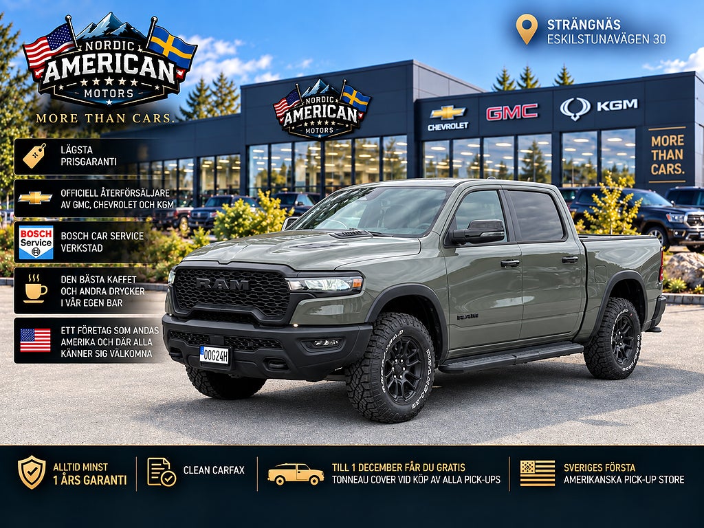 Dodge RAM 1500 Rebel Fullutrustad - I LAGER - Pano - HK ljud - Head-up
