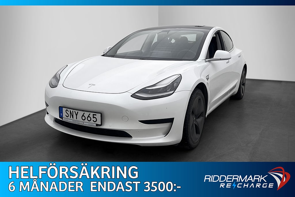 Tesla Model 3 Standard Range Plus Autopilot Pano Svensksåld