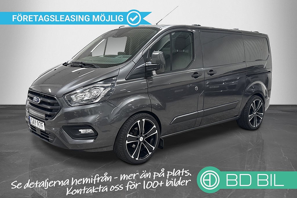 Ford Transit Custom 2.0 170HK Dubbla Skjutdörrar 20" Fälgar Leasingkalkyl