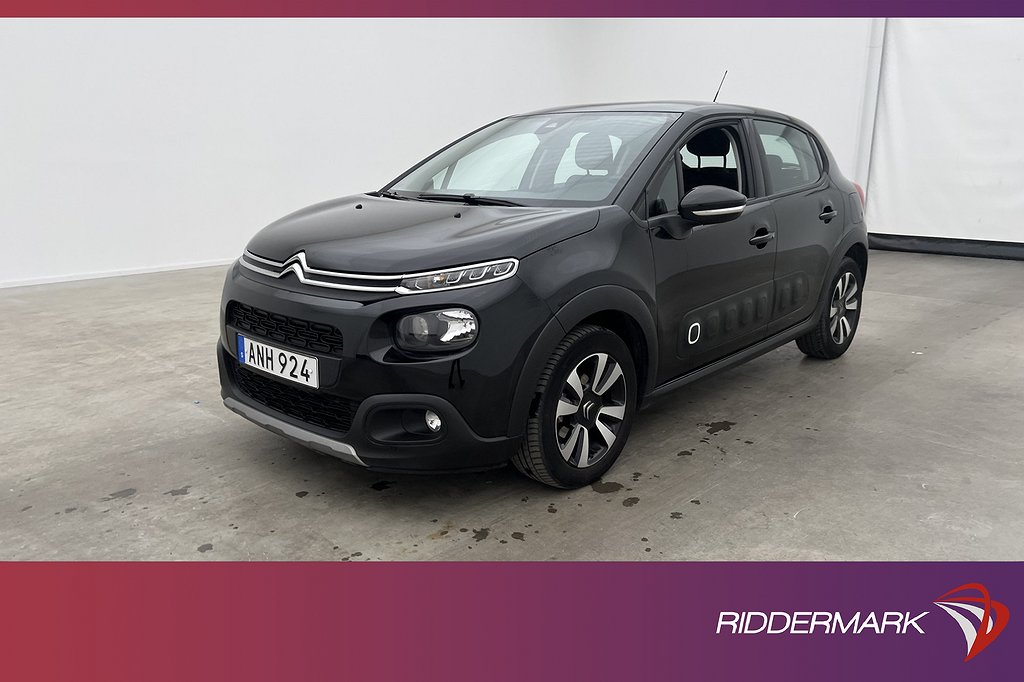 Citroën C3 1.2 PureTech 110hk Shine P-Sensorer Farthållare