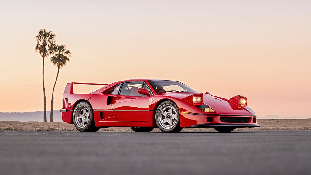 Totalt producerades det 213 exemplar av Ferrari F40. Foto: RM Sotheby's