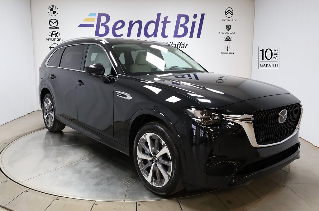 Mazda CX-80 PHEV 4WD 7-sits /Takumi Plus/ Glastak/ Vitt Nappaläder