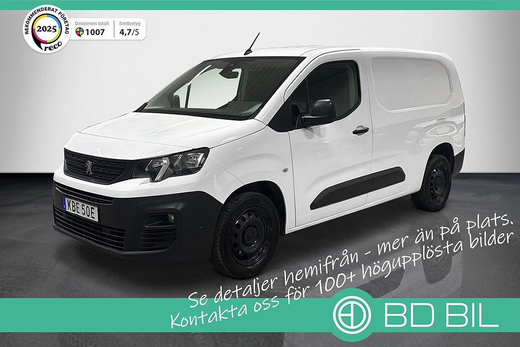 Peugeot Partner Utökad Last 1.5 BlueHDi DRAG VÄRMARE MOMS