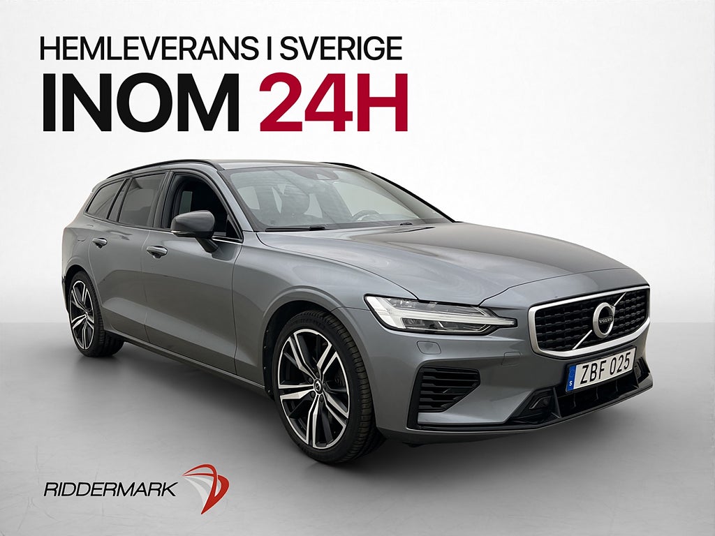 Volvo V60 Recharge T6 AWD R-Design Skinn Drag Navi BLIS Värm