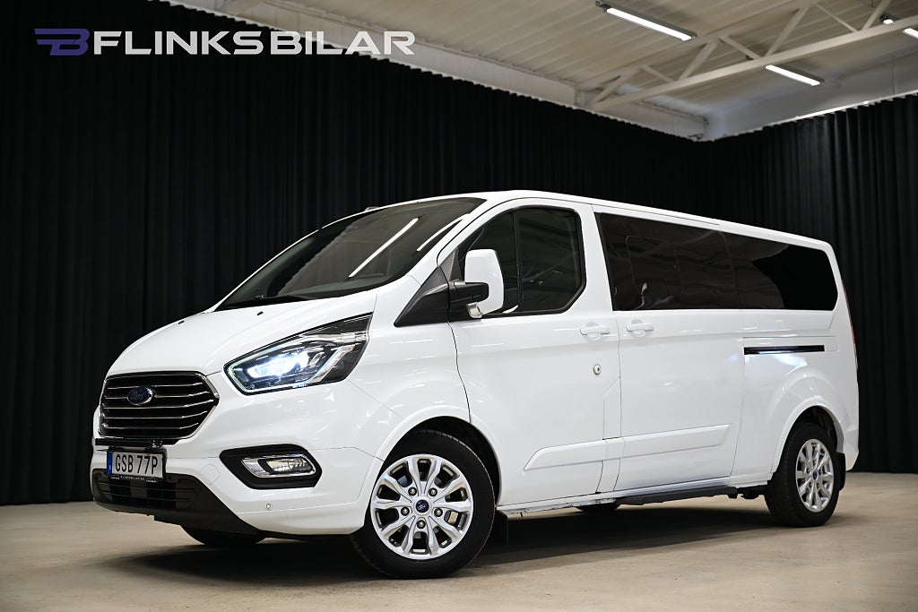 Ford Tourneo Custom 130HK L2|Automat|9-Sits|DubbeldörrLED|NyKamremSeUtr!