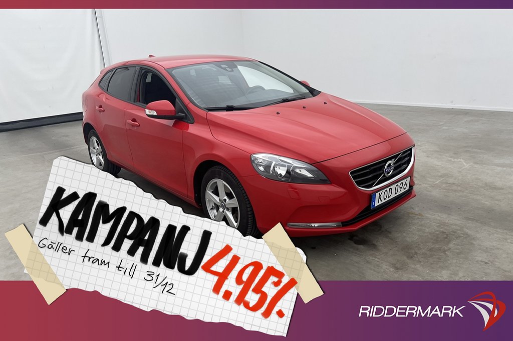 Volvo V40 D2 120hk D-Värmare Drag 4,95% Ränta