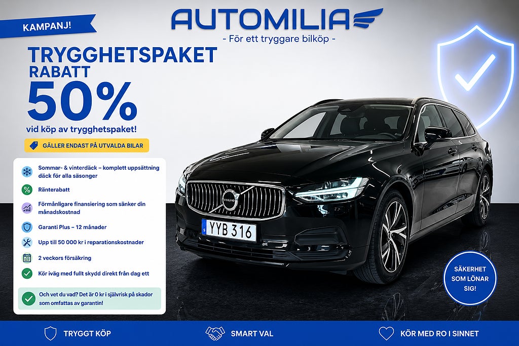 Volvo V90 B4 Geartronic, Helskinn, Navi, Backkamera ***KAMPANJ**