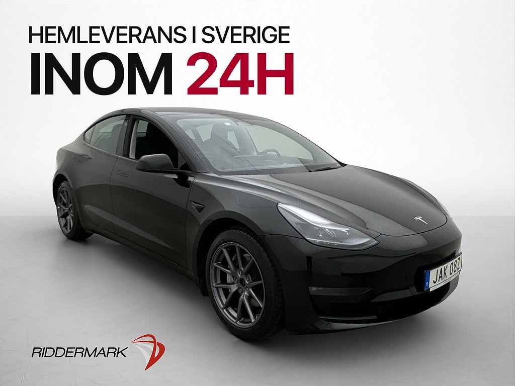 Tesla Model 3 LongRange AWD 498hk Värmepump Drag Pano ISOFIX