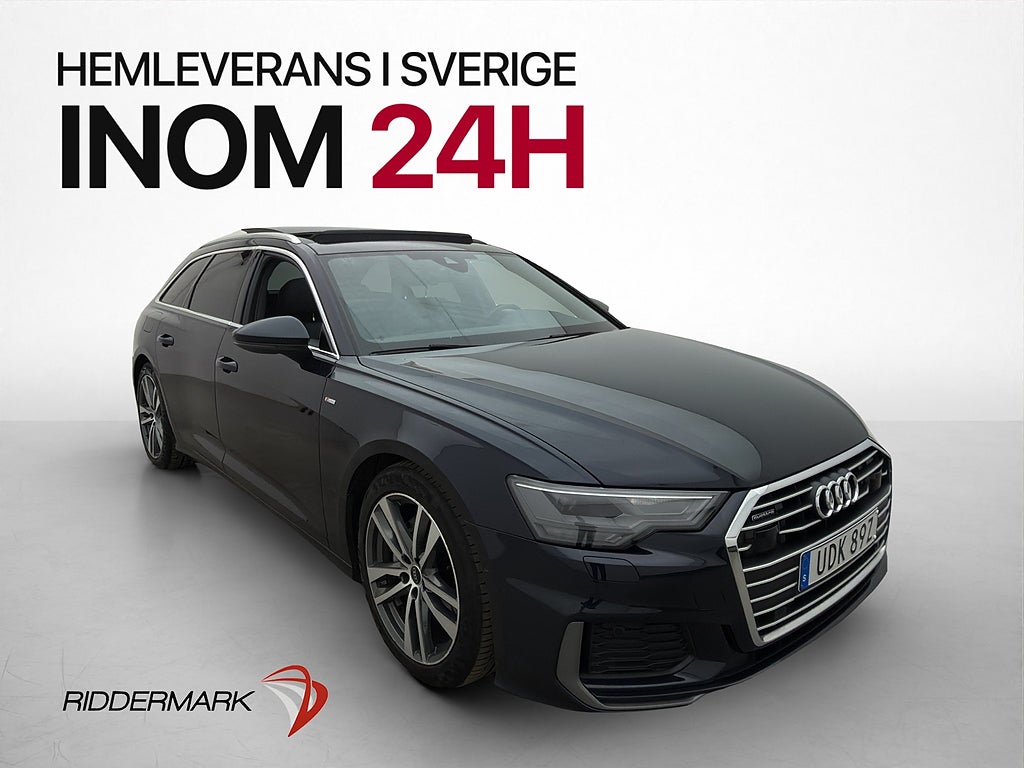 Audi A6 40 TDI Q S Line Cockpit Pano B&O Värmare Kamera Drag