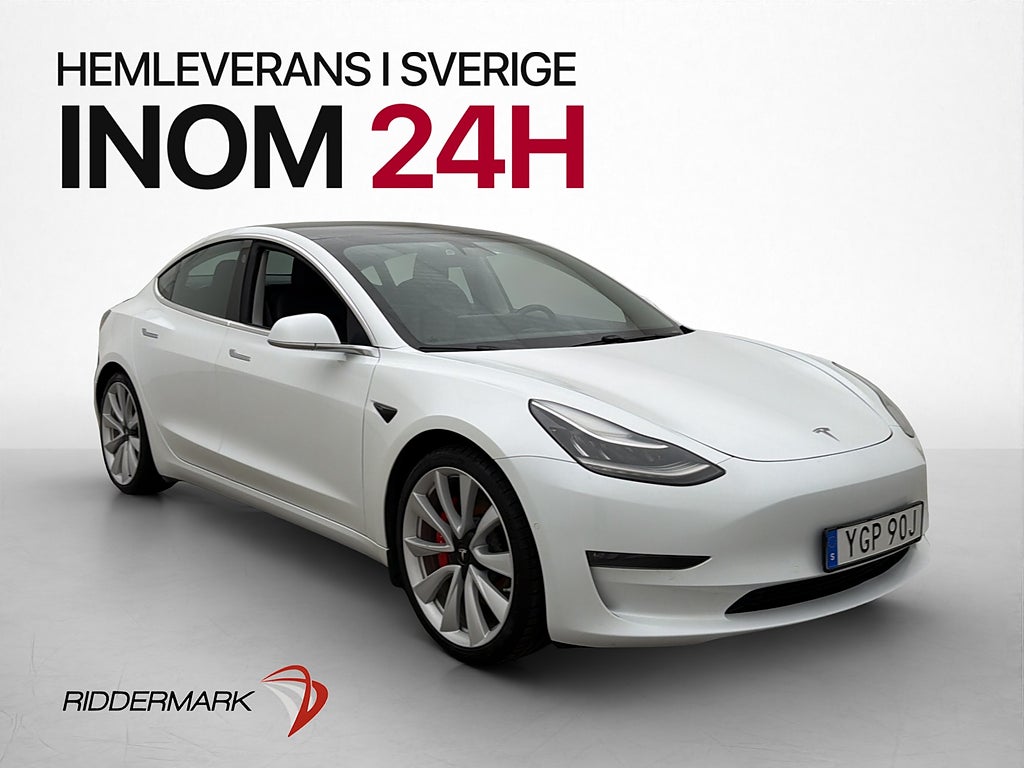 Tesla Model 3 Performance Autopilot Pano Svensksåld