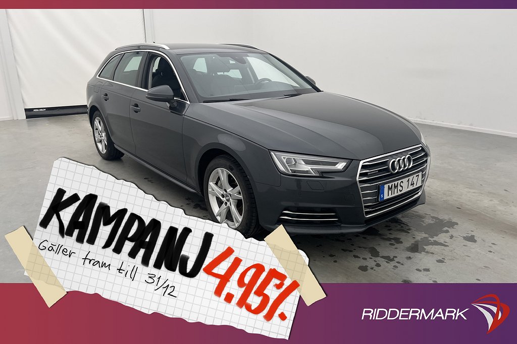 Audi A4 2.0 TDI Q 190hk Proline Navi Cockpit Se 4,95% Ränta