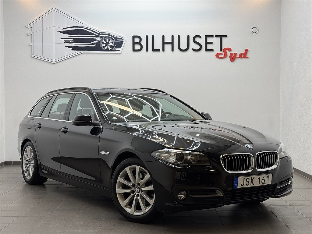 BMW 520 d 190hk Värmare/Läder/M-ratt/Bkamera/Krok/Nyservad