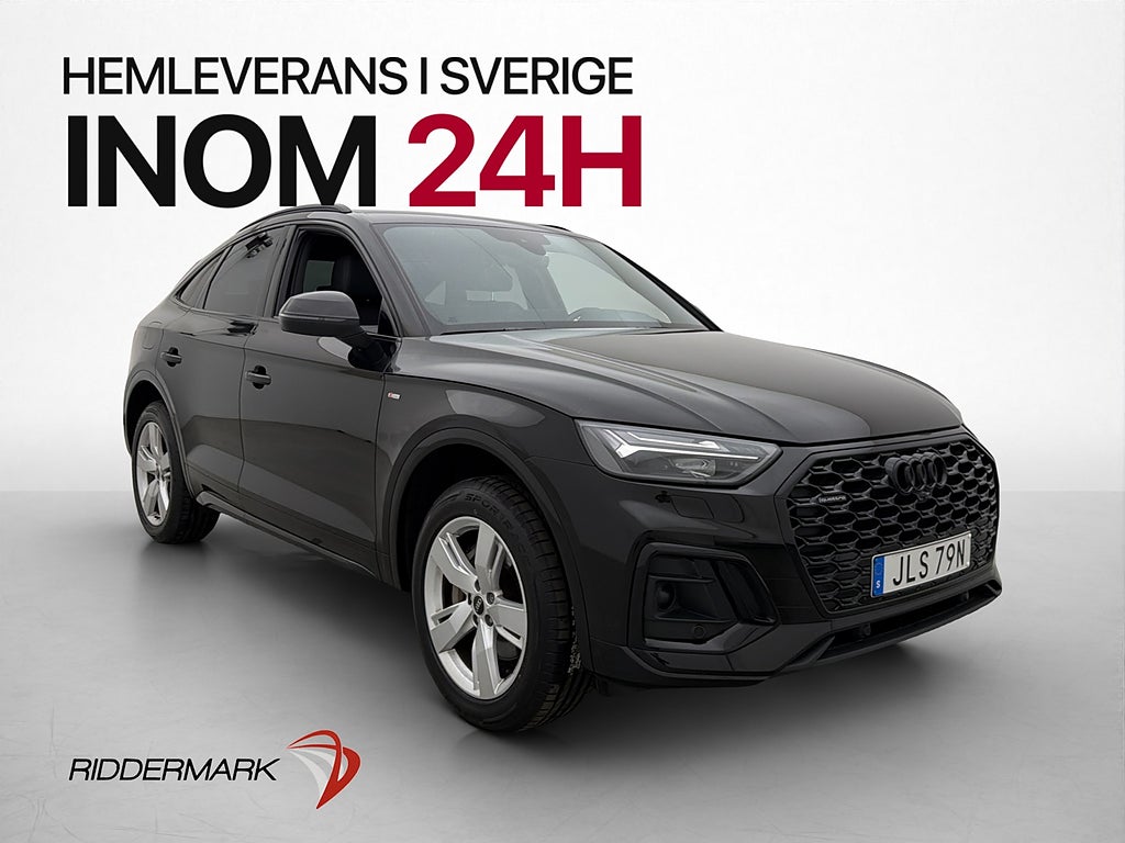 Audi Q5 55 Sportback TFSI e Quattro S-Line Halvskinn Carplay