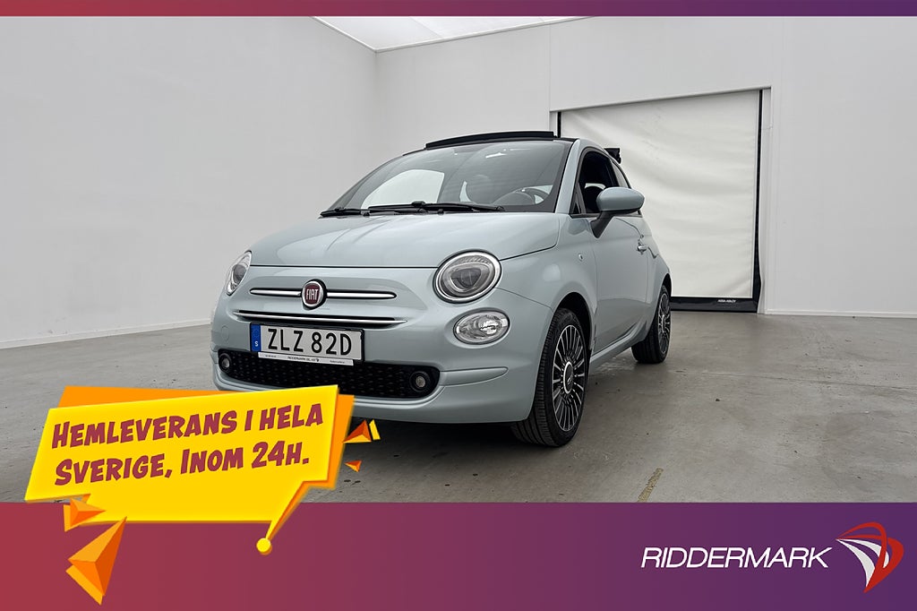 Fiat 500 Hybrid Launch Edition CarPlay P-Sensorer Halvskinn